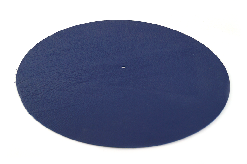 Acoustic Solid Plattenteller Auflage Leder blau