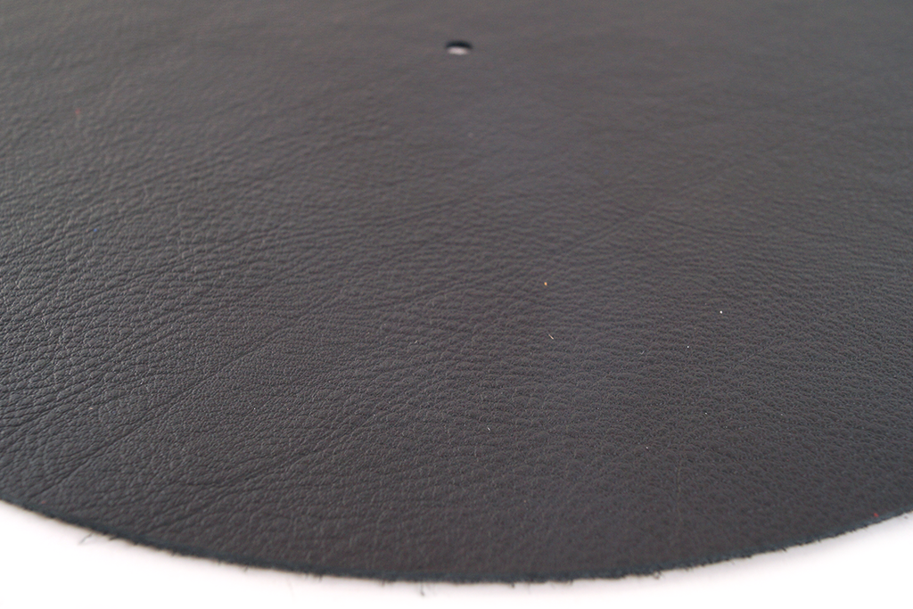 Acoustic Solid Plattenteller Auflage Leder schwarz