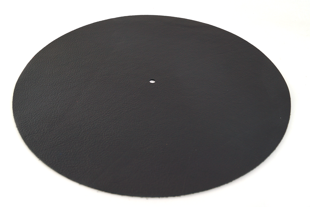 Acoustic Solid Plattenteller Auflage Leder schwarz