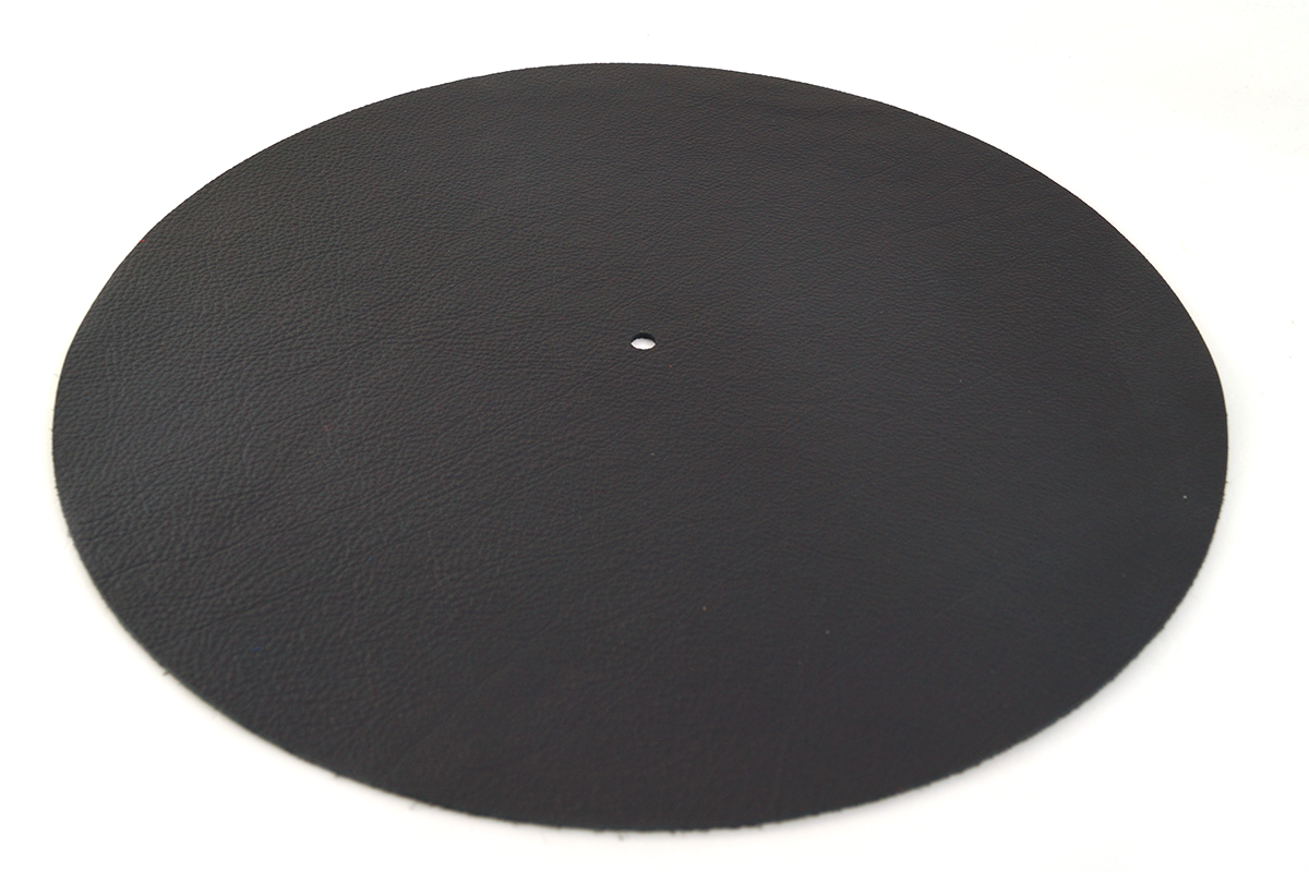 Acoustic Solid Plattenteller Auflage Leder schwarz