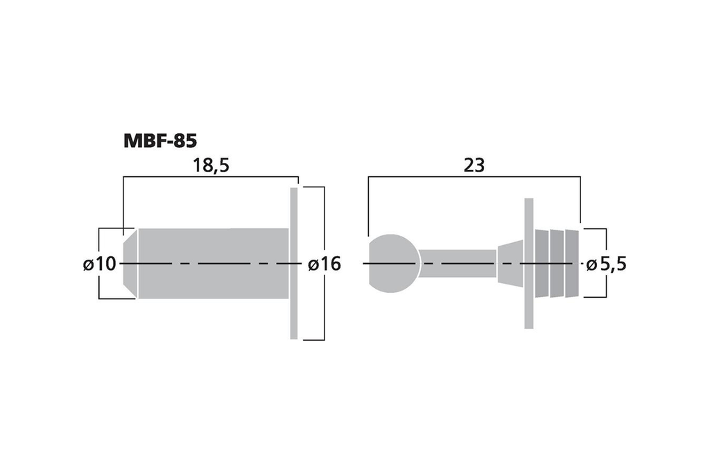 Monacor MBF-85 Lautsprecher Rahmendübel Set
