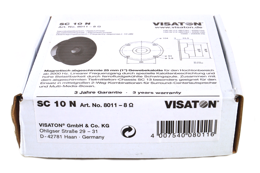 Visaton SC 10 N Hochtöner 8 Ohm
