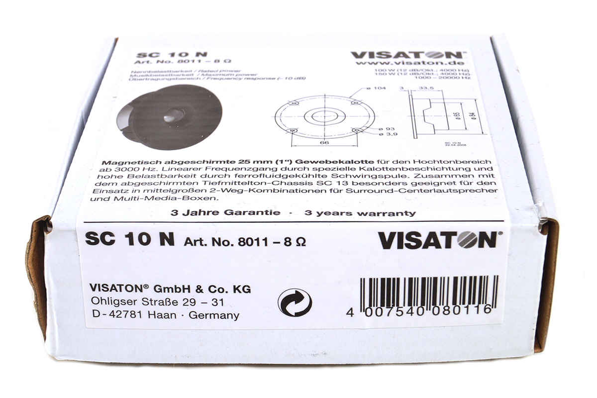 Visaton SC 10 N Hochtöner 8 Ohm