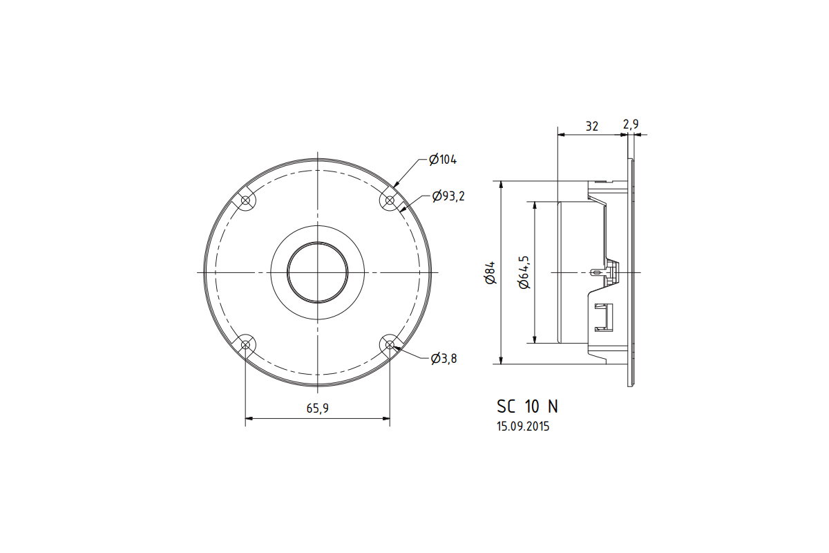 Visaton SC 10 N Hochtöner 8 Ohm